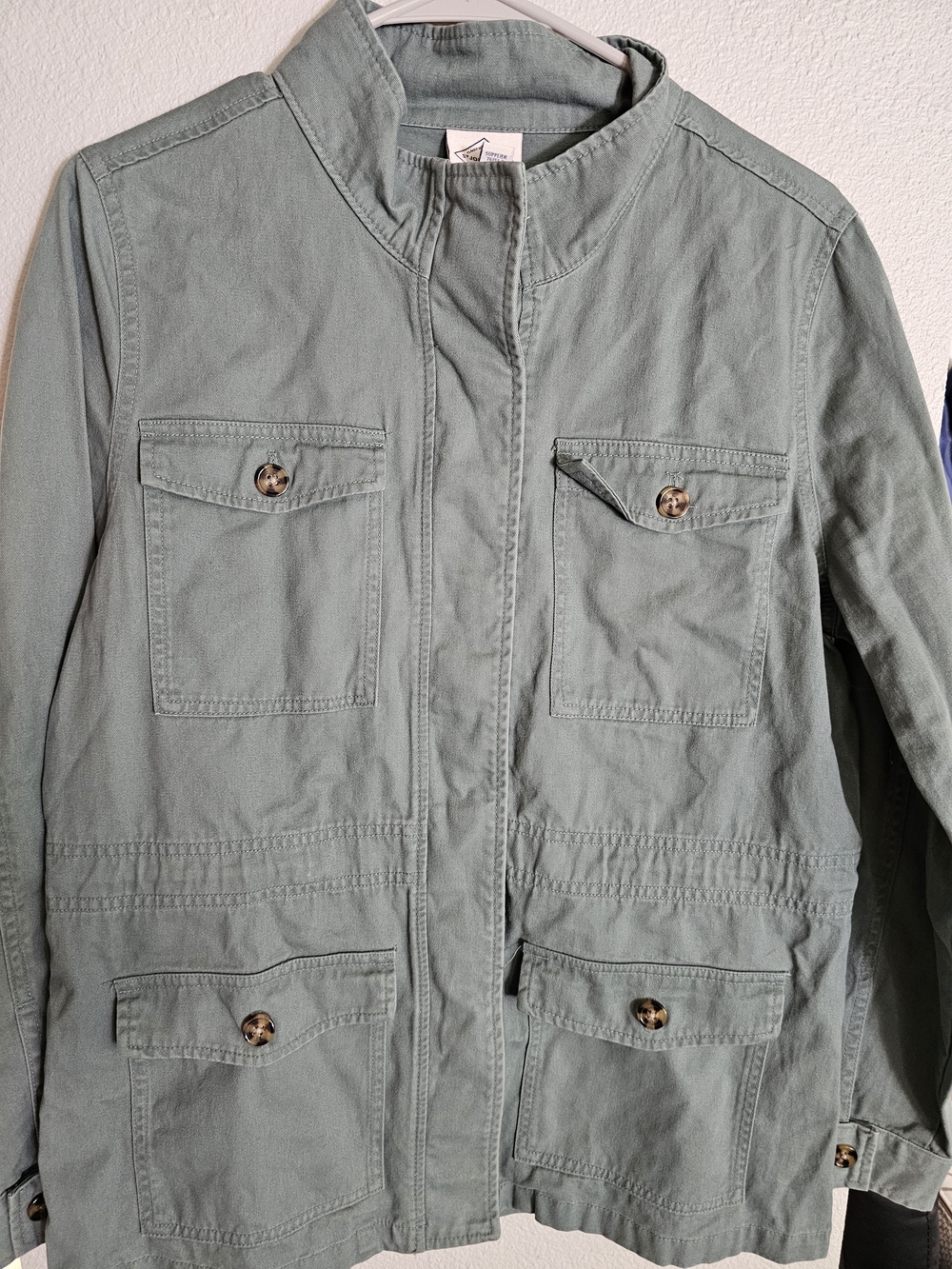 Light Teal Utility Jacket - Picture 3 of 5